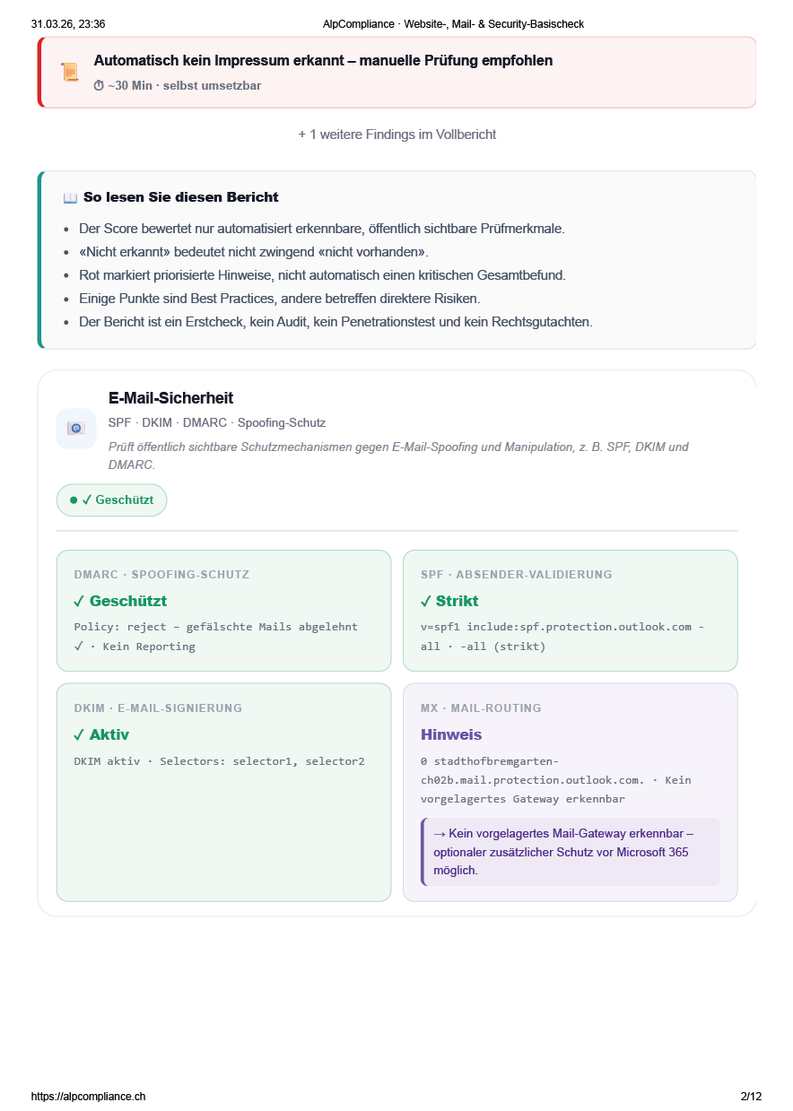 Bericht Seite 2